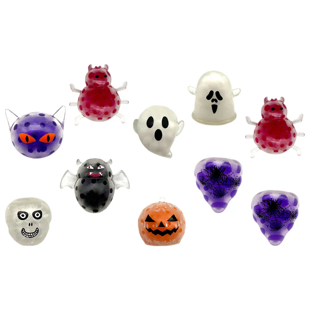 

10pcs Halloween Squeeze Toys Halloween Party Favors Halloween Goody Bag Stuffers Mixed Style