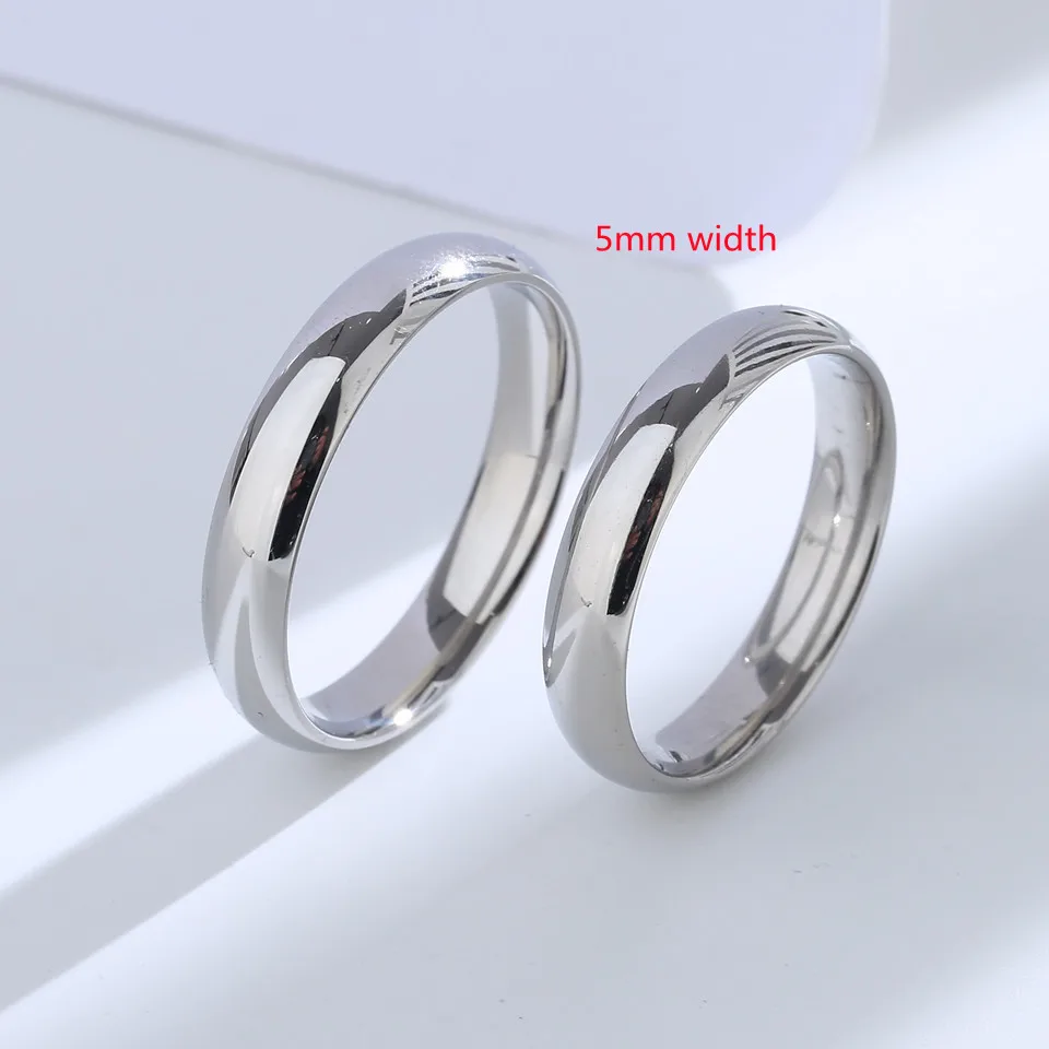 

Buyee 925 Sterling Silver Classic Ring Sets Smooth Light Polishing Simple Cricle Rings for Women Men Couples Jewelry Ring Sets