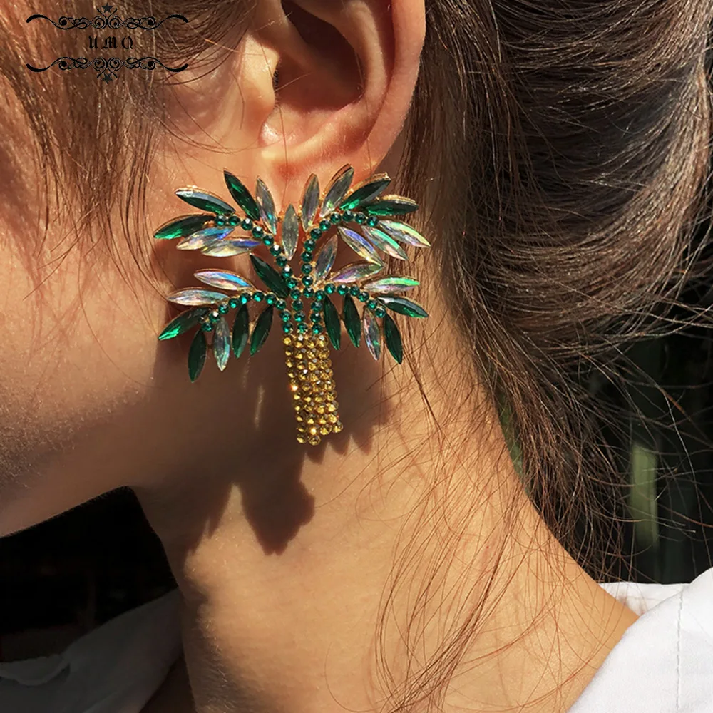 

E8716 южнокорейские восточные ворота, Преувеличенные кокосовые Искусственные женские изысканные алмазные вставки, креативный темперамент