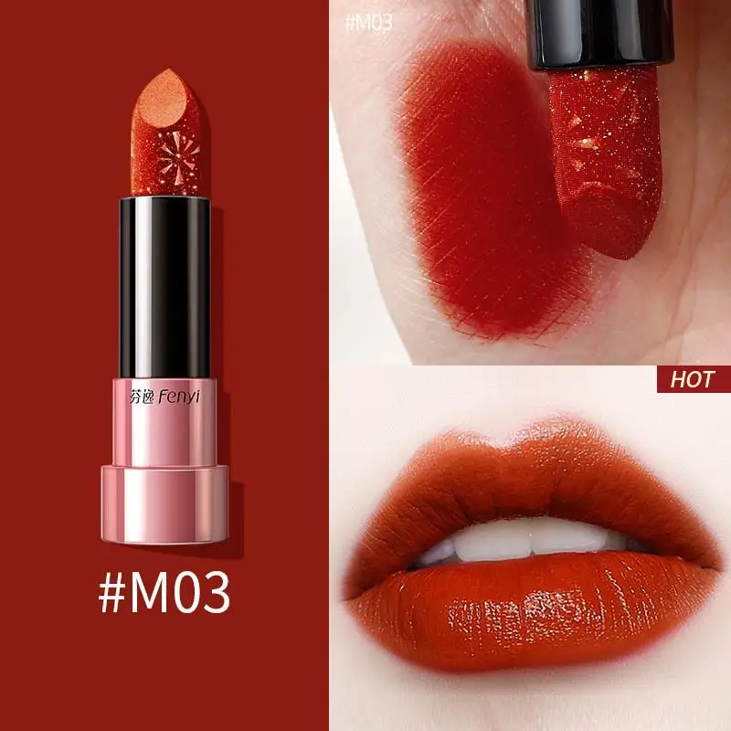 

6 Color Matte Long lasting waterproof bright colored lipstick