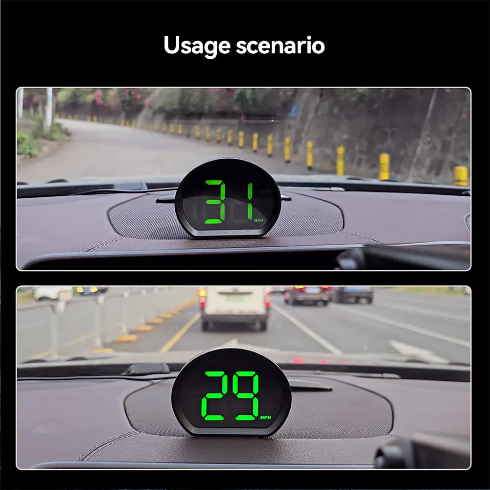 Универсальный Автомобильный цифровой измеритель скорости HUD со спидометром и GPS 3