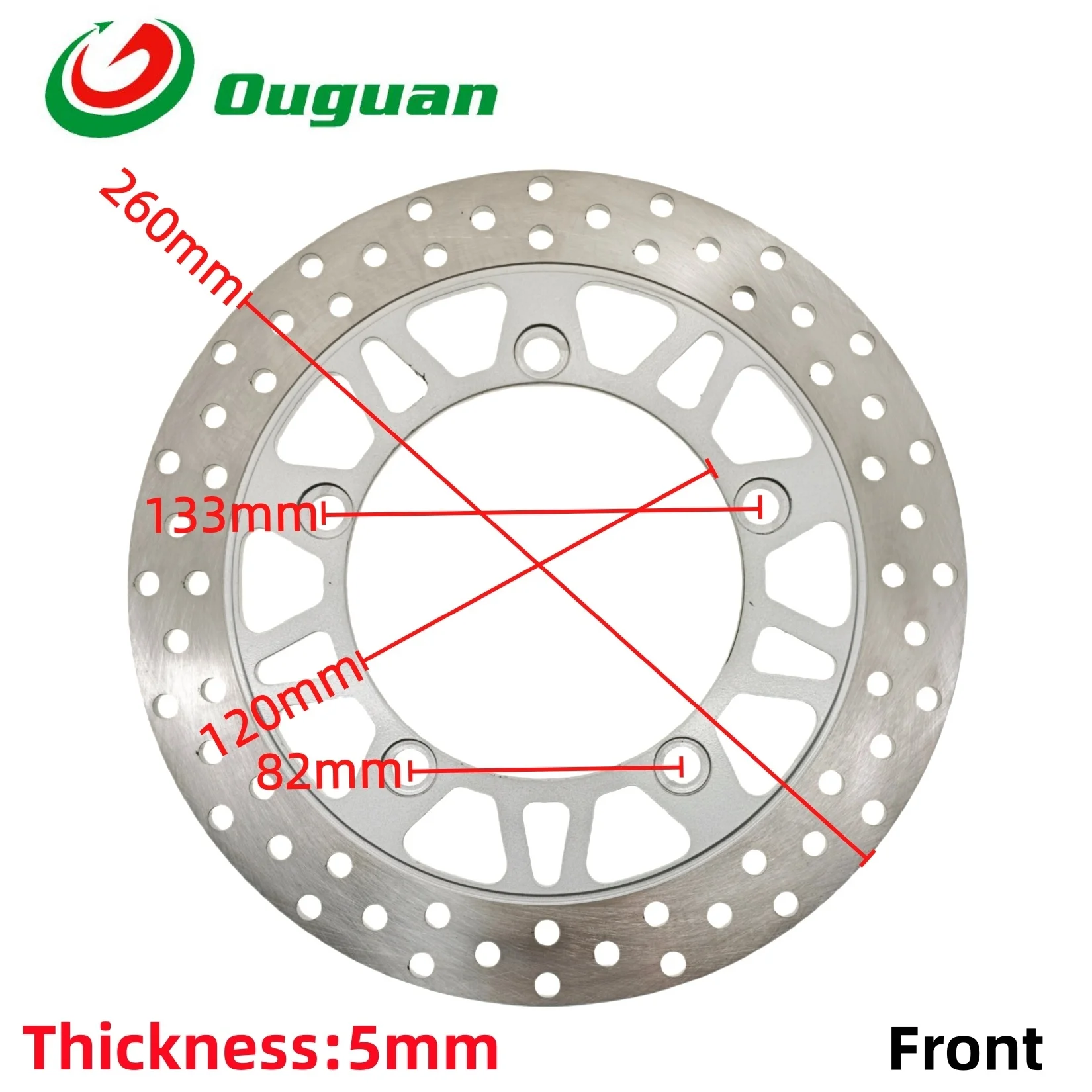 Фото Тормозные диски ouguan 260 мм/210 мм для Suzuki AN400 Burgman Skywave 03-19, AN650 02-13, AN250 03-09 (передний и задний) №2