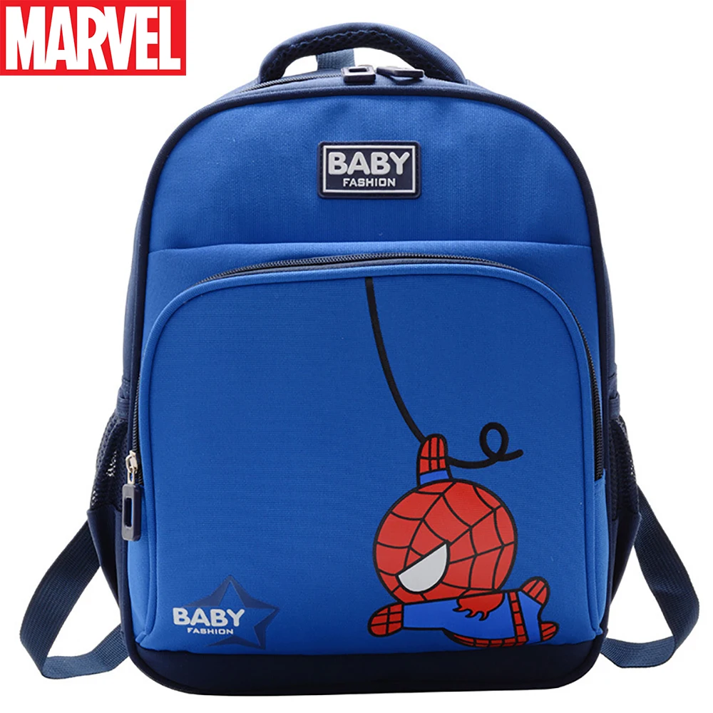 "Детские милые рюкзаки Marvel с героями мультфильмов для студентов, модные школьные ранцы для мальчиков-пауков, детский легкий рюкзак для детск..."