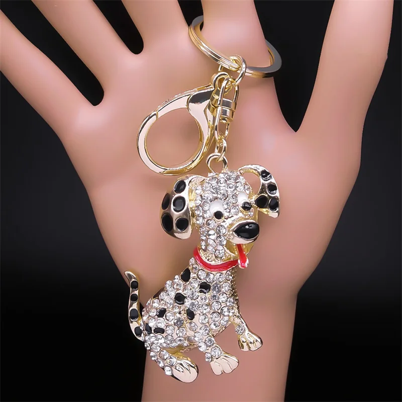 Брелок для ключей в виде таксы женщин и мужчин милая металлическая цепочка под