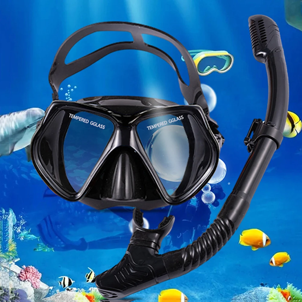 

Diving Masks Snorkeling Breath Tube Set Anti-Fog Swimming Goggles with Breath Tube For Scuba Dive Adults Free Breath Diving