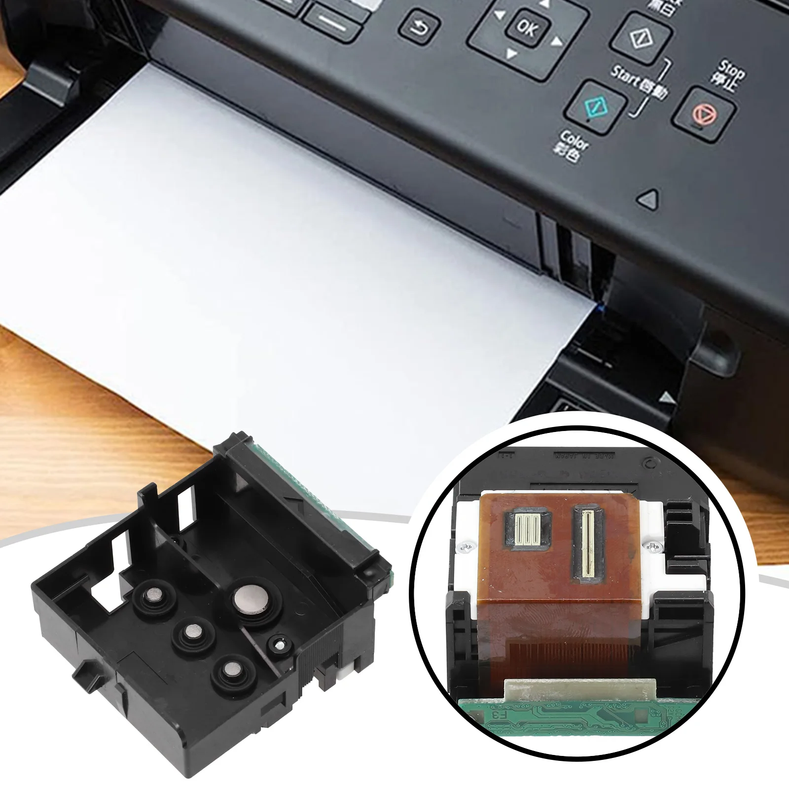 

1pc QY6-0052 Color Print Head Replacement For Canon IP90 IP90V IP80 I80 CF-PL90 PL95 Parts For Home Office Equipment