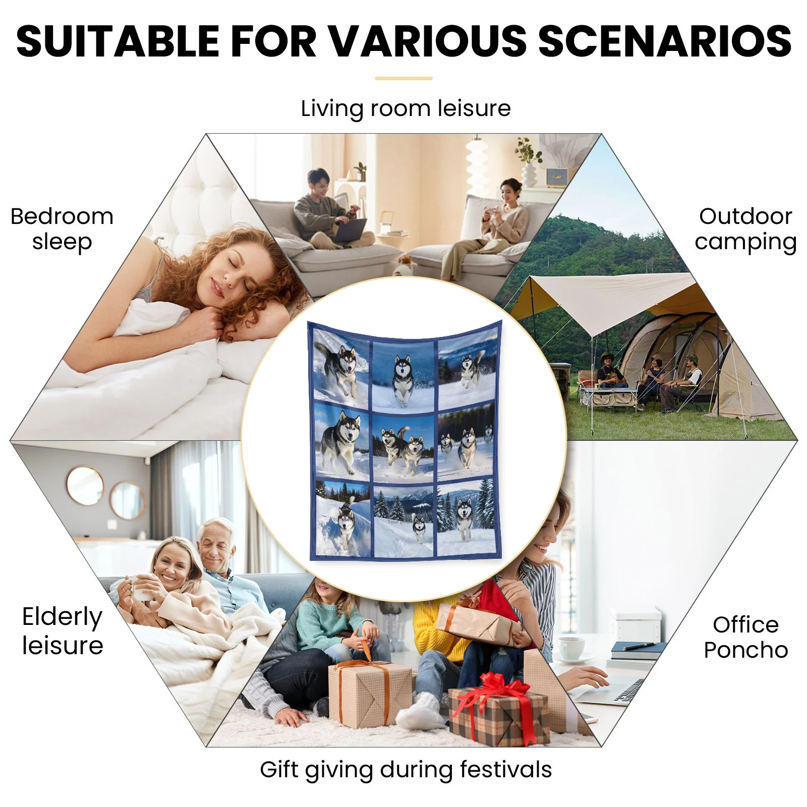 Кашемировое одеяло с изображением собаки Nike