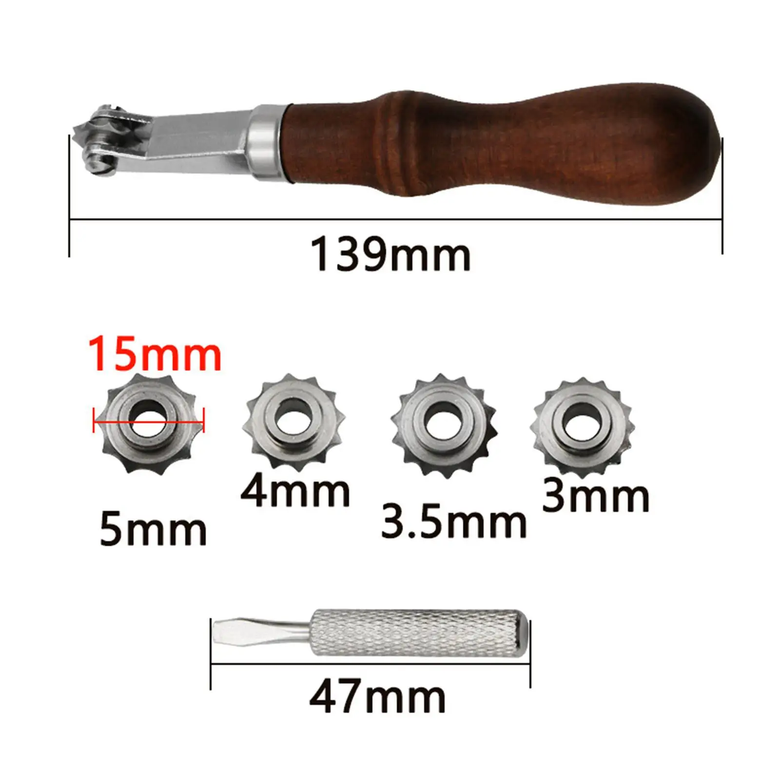 

Tracing Wheel with Wooden Handle Sewing Wheel Marker for Dressmaking Crafts
