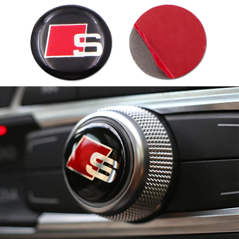 

1pcs Car Knob Stickers for Audis Sline TT A1 A2 A3 A4 A5 A6 A7 A8 8P B6 B7 B8 C6 C7 Q5 Q7 RS3 RS4 RS5 RS6 RS7 S3 S4 S5 S6 S7 S8