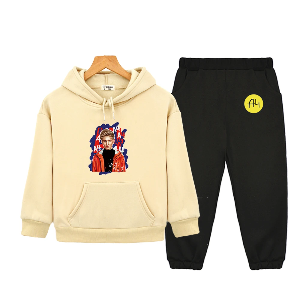 Комплекты для девочек Merch А4 Гелик Ламба костюм с принтом длинным рукавом