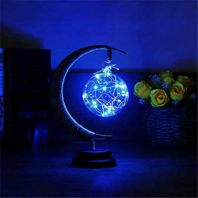 

Kids Bedroom USB Light w/ Stand 20 LED Night Light The Enchanted Lunar Moon Lamp