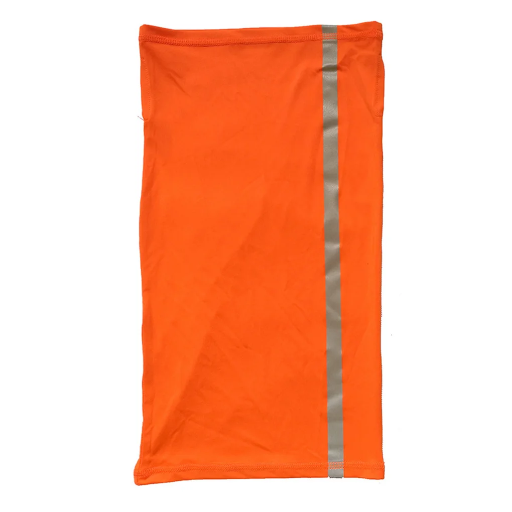 

1/2/3/5 Neck Gaiter Headscarf Multifunction Balaclava Seamless Solid Color Reflective Strip Mouth Wraps fluorescent orange