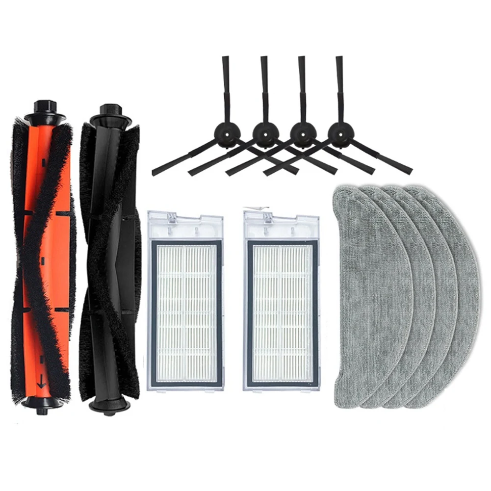

14 шт., Сменные аксессуары для Roidmi Eve Plus, основная боковая щетка, HEPA фильтр, Швабра, ткань