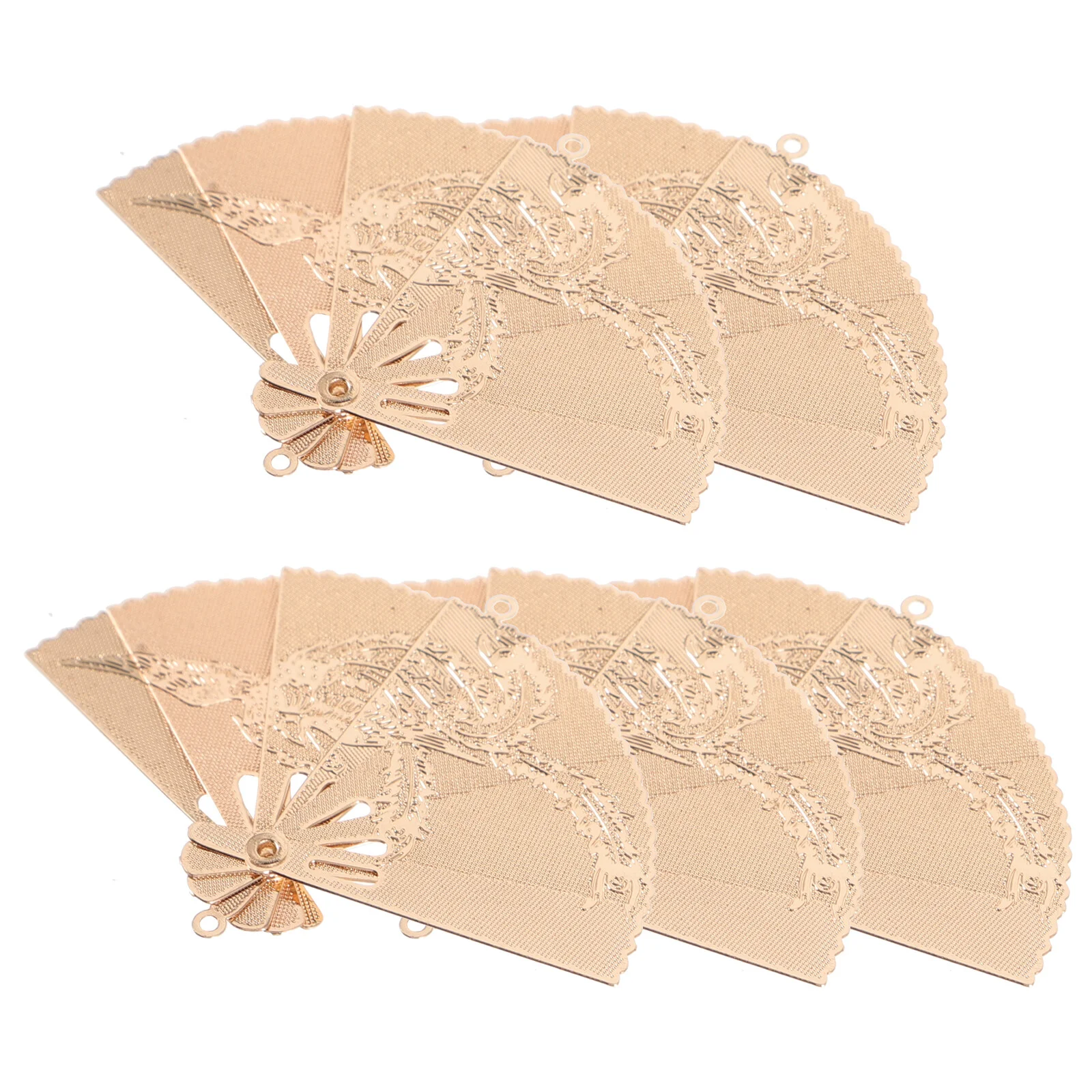 5 Pcs Vintage Accessories Foldable Fan Brass Pendant Charms Jewelry Making Jewelries 5X3.4CM DIY Small Copper Metal