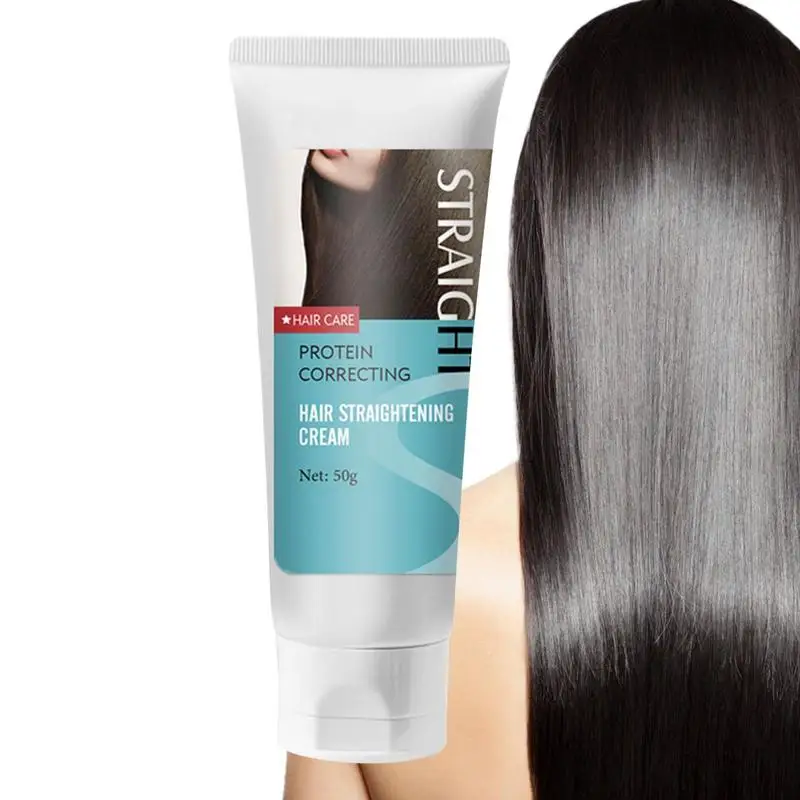 

Protein Hair Straightening Cream Long Lasting & Anti Frizz Protein Correction Hair Cream Natural Hair Relaxer Cream For Women