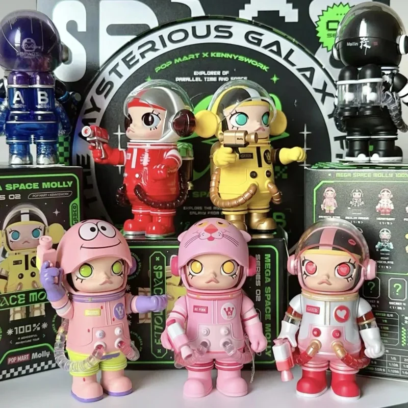 Фото MEGA COLLECTION 100% SPACE MOLLY SERIES 02, ограниченная загадочная коробка, подтвержденная слепая коробка, украшение для астронавта, милые куклы, подарок на день рождения №3