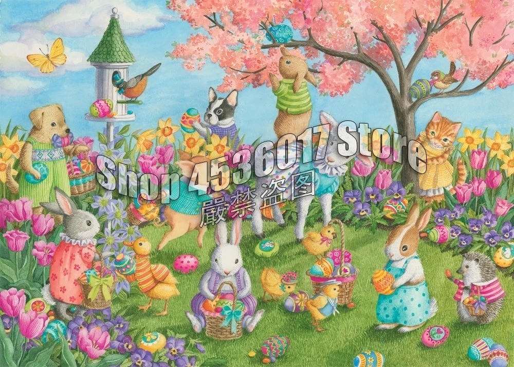 

5D DIY Diamond Embroidery Flowers Easter Baby Animals Diamond Mosaic Full Drills Diamond Painting Kit Home Decor Gift Christmas