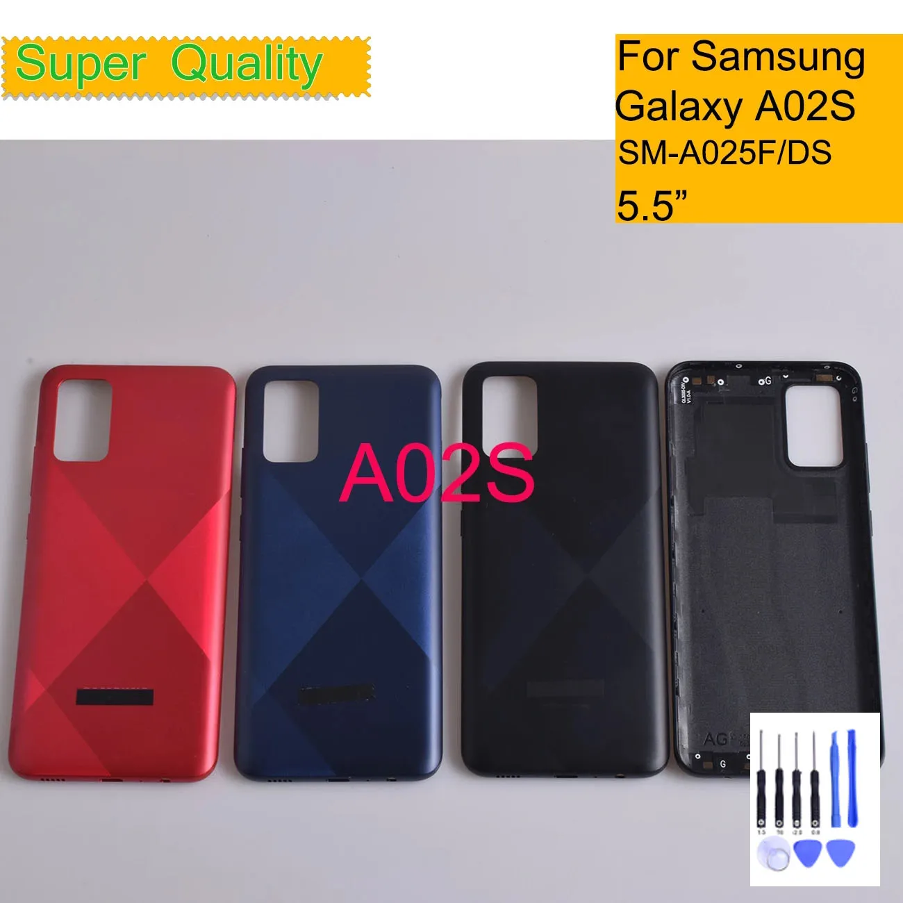 

For Samsung Galaxy A02S A025 Housing Back Cover Case Rear Battery Door Chassis Housing Replacement