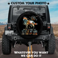 wolf and into the forest i go to lose my mind and find my soul spare tire cover for car personalized tire cover gift for car