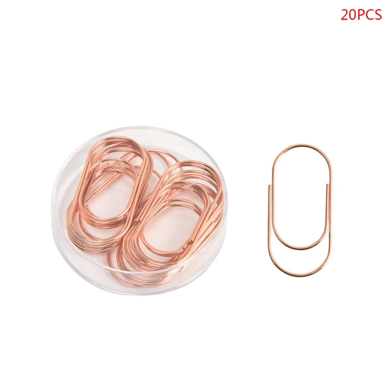

20pcs 50mm Metal Paper Clips Wide Photo Letter Binder Clip Bookmarks School Supplies Stationery Office Accessories Y98A