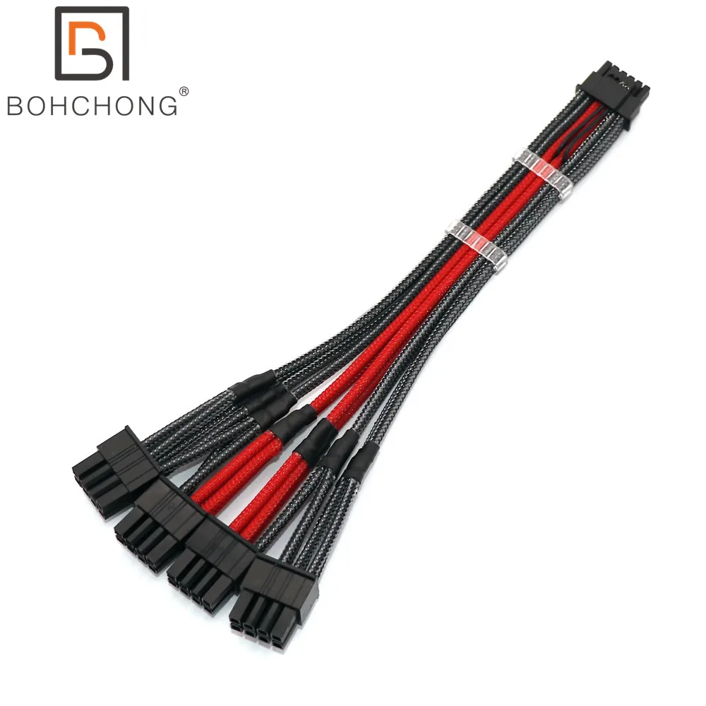 RTX4090Ti 4090 12VHPWR 12+4Pin to 4pcs CPU Male 8Pin ATX 16AWG 5.0 Modular Cable Power Supply Cable for Corsair Antec PSU Model