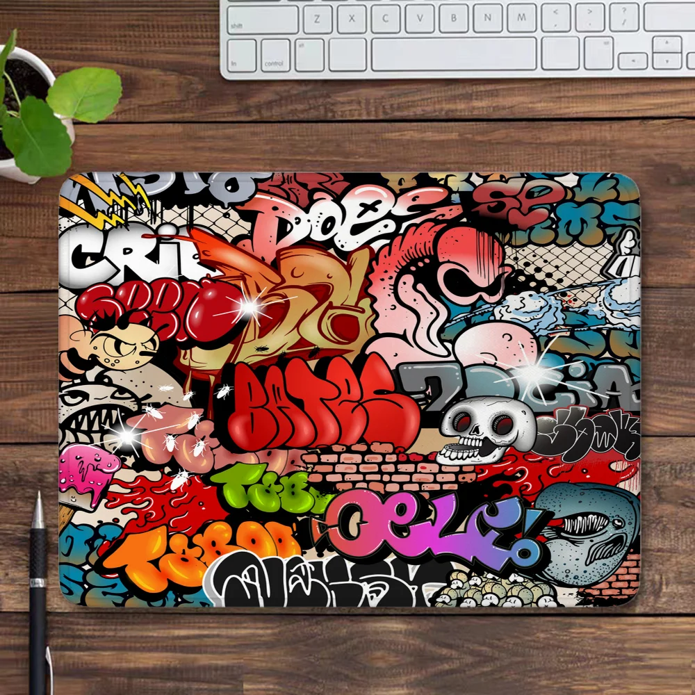 Маленький коврик для мыши с рисунком граффити игровой офисный аксессуар