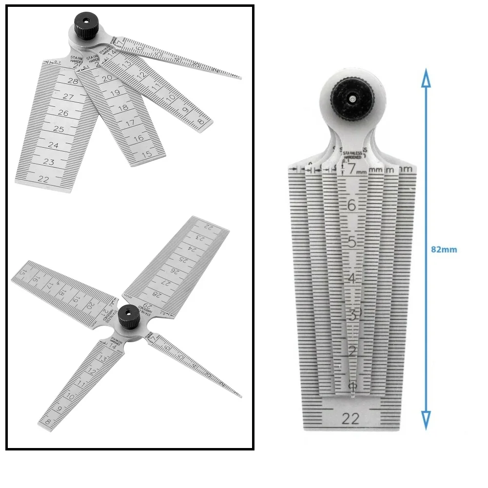 

0-29mm Slver Stainless Steel Metric Taper Gauge Gap Gauge For Measuring Drill Hole Clearance Dimensions Hand Measure Tools