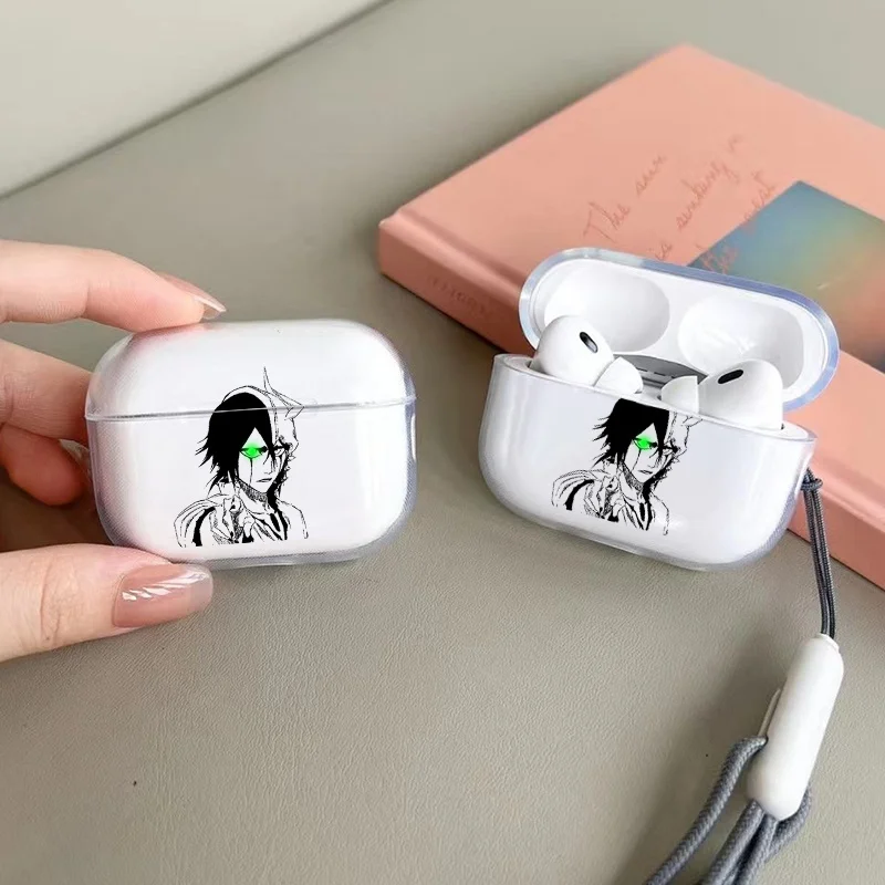 Фото Ulquiorra Cifer аниме мягкий силиконовый чехол в стиле манга для наушников Apple AirpodsPro противоударная защита Air Pods4 1/2/3 чехол для наушников №2