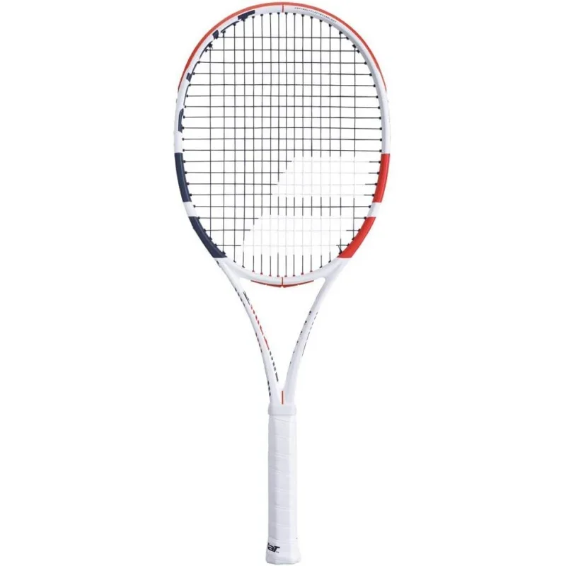 Теннисная ракетка Aqbabolat Pure Strike 16/19 (3-го поколения) с 16 г белой желобом SYN при