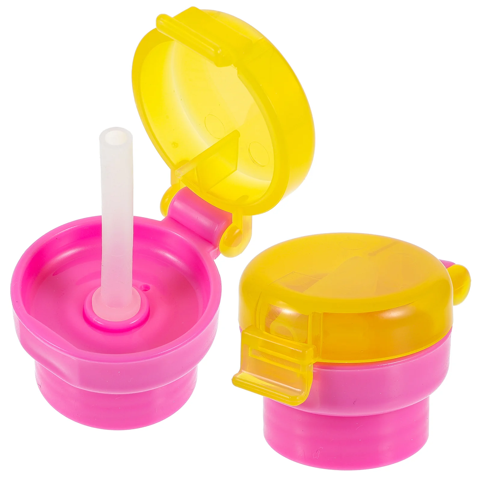 

2 Pcs Water Bottle Straw Lid Hydroflask Straw Lid Standard Caliber 5x4cm Pink Silica Gel Child