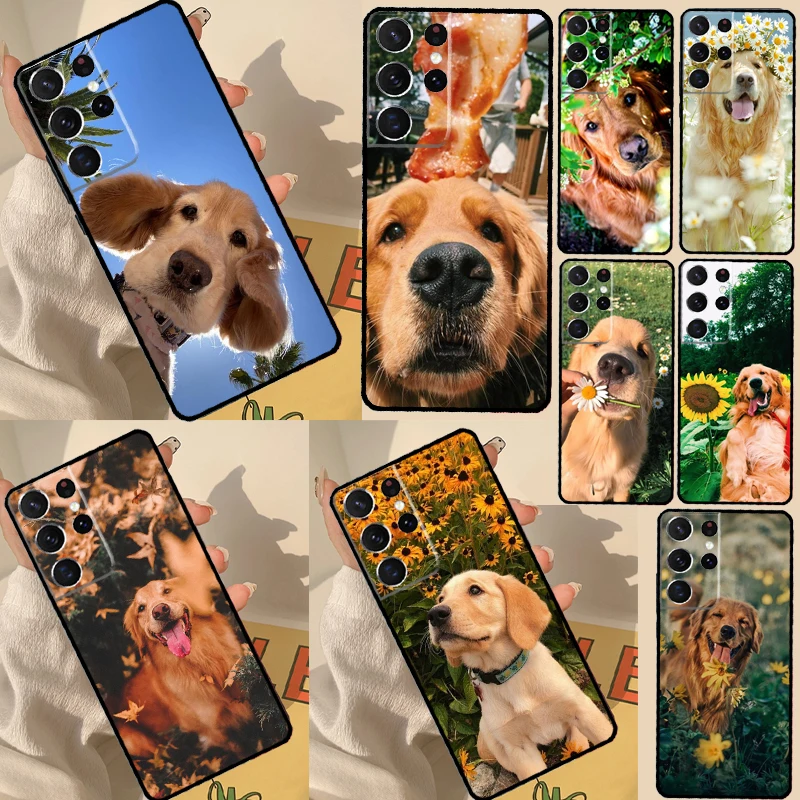 

Чехол Golden Retriever Friend для Samsung Galaxy S22 Ultra Note 20 S21 Ultra S9 S10 Note 10 Plus S20 FE, чехол для телефона