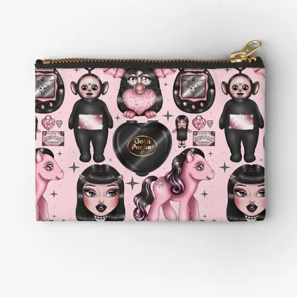 

Vintage Goth Toys Zipper Pouches Money Bag Pure Packaging Cosmetic Key Storage Men Women Coin Small Panties Underwear Wallet