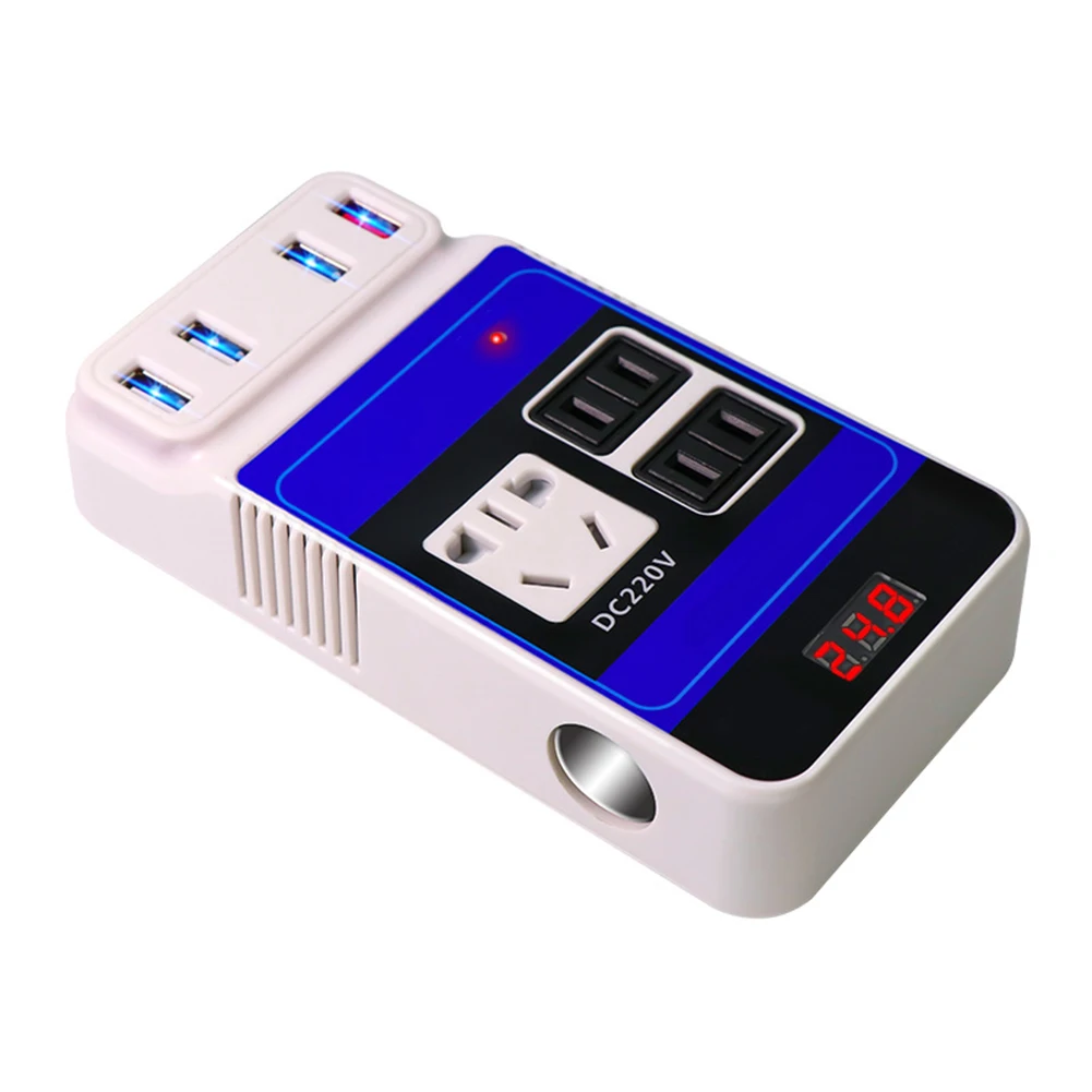 

Brand New Durable High Quality Car Inverter Parts & Accessories 1PACK/1PCS 4 Ports DC 12V To DC 110V White For Car