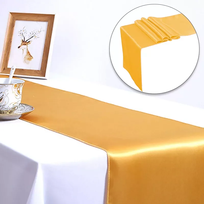 

Атласные настольные дорожки настольное украшение для отеля, ресторана, свадьбы, вечеринки, Рождества, настольные дорожки