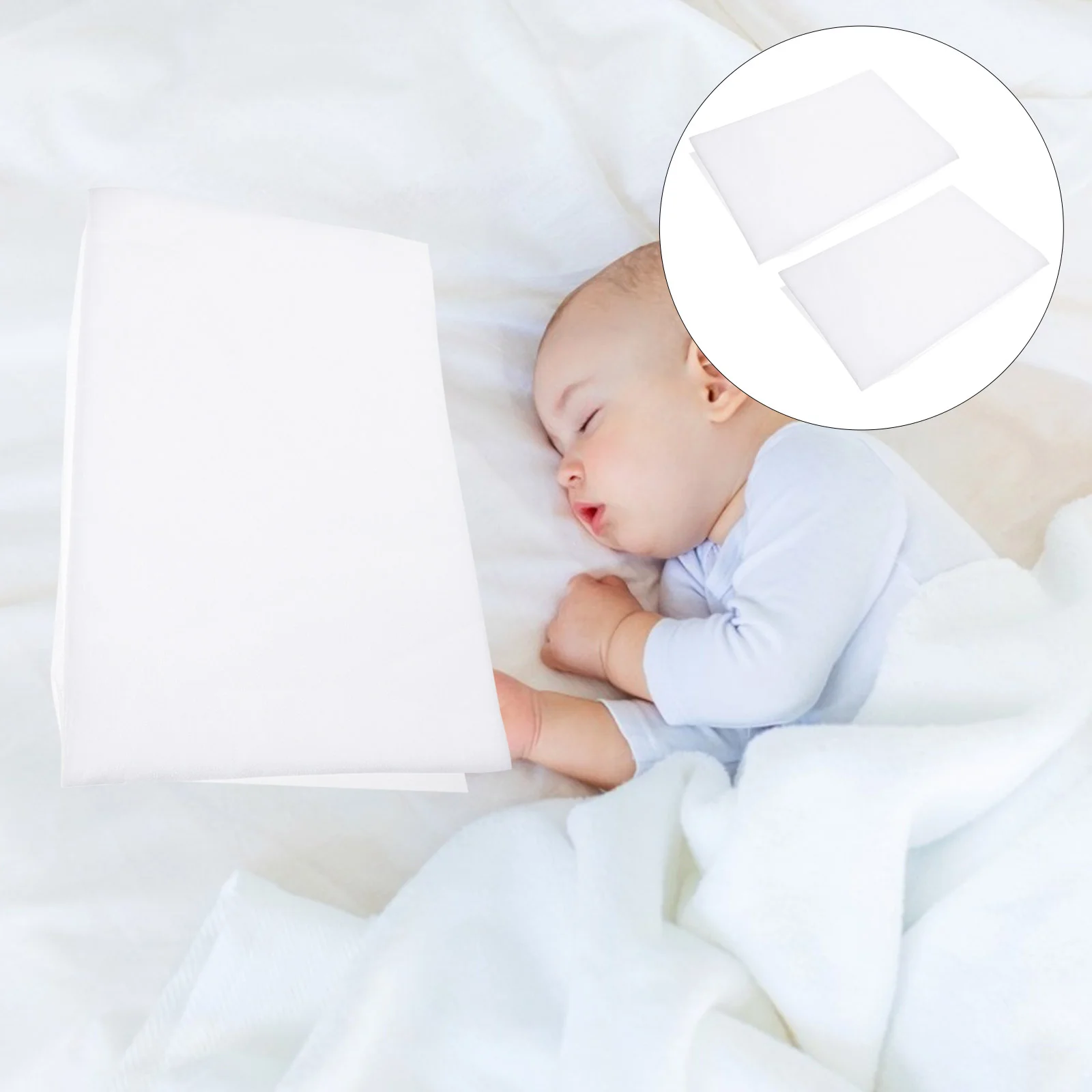 200pcs Disposable Baby Bed Mats Diaper Pads Nappy Changing Mats (White)