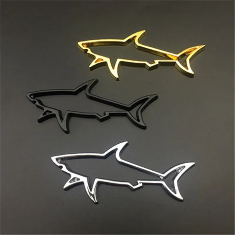 

3D Metal Car Styling Sticker Hollow Fish Shark Emblem Badge Decals Automobiles Motorcycle Computer Fuel Cap Accessories