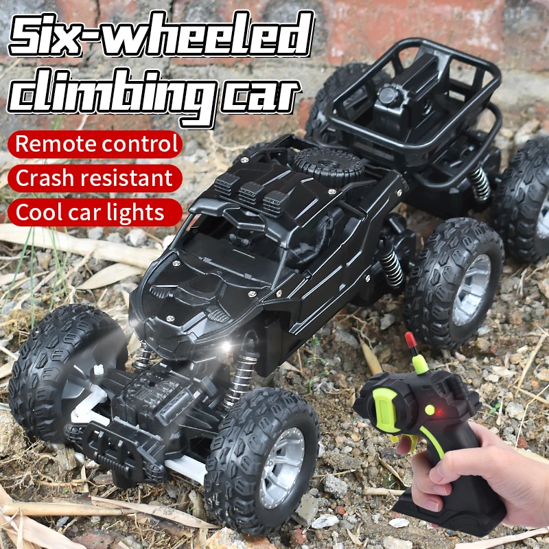 

Alloy Rc Car Toys Six-Wheeled Off-Road Vehicle With Light 4WD Radio Controlled Racing Car Children Toys Climbing Car Boy Gifts