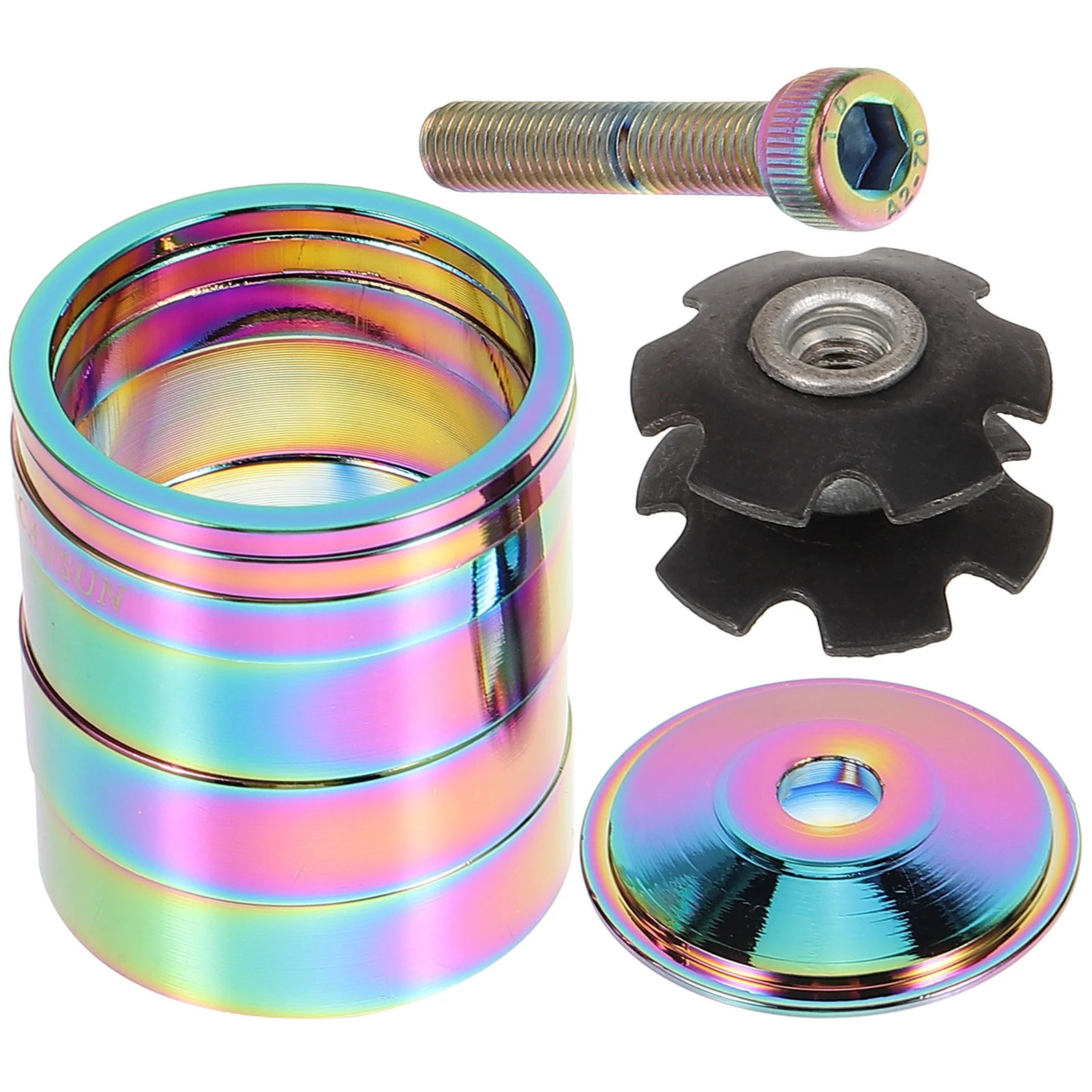 

1 Set of Bicycle Headset Spacers Replaceable Washer Spacers Aluminum Alloy Stem Spacers