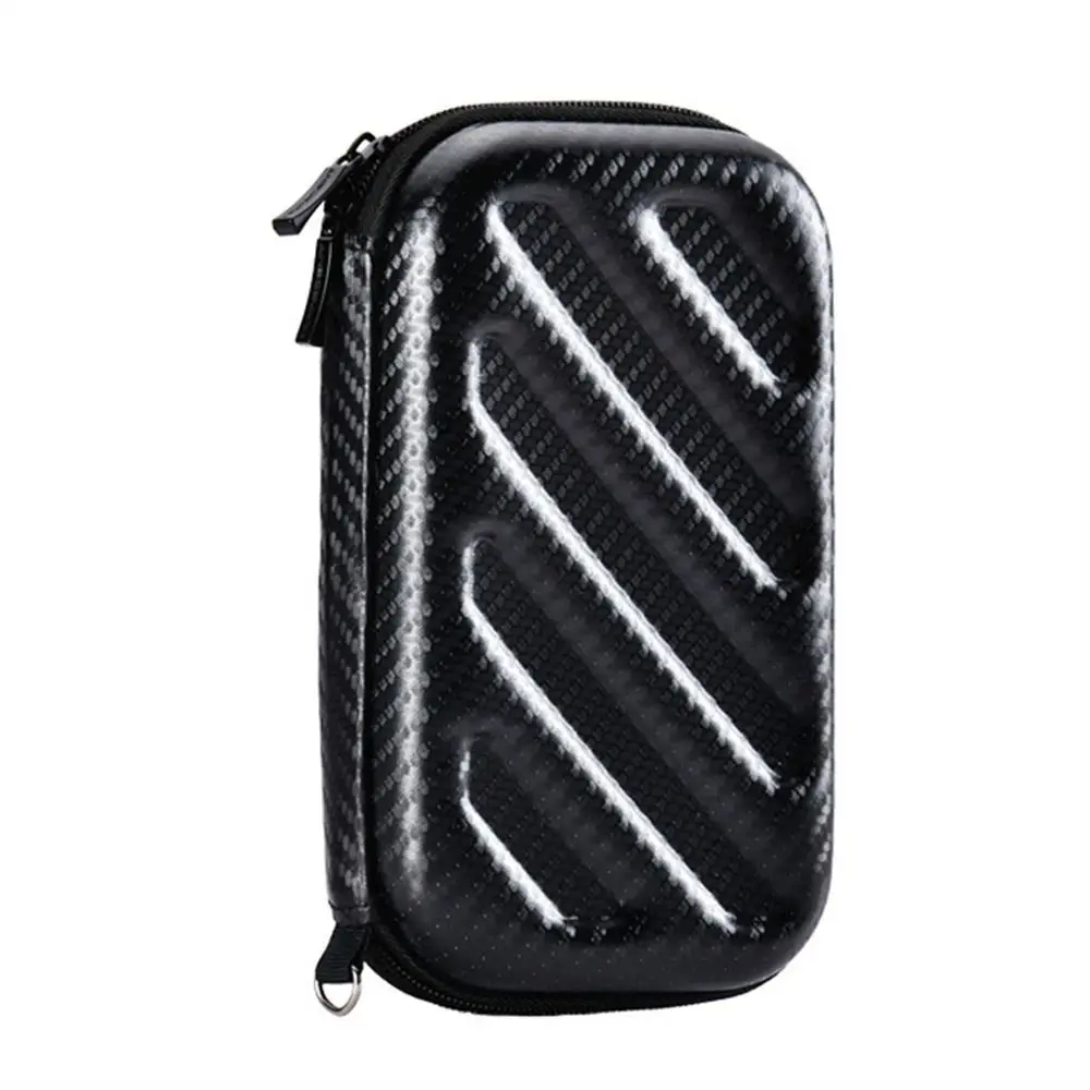 

USB Cable Earphone Protective Bag Carbon Fiber Pattern Flash Drive Hard Drive Storage Box EVA Black Data Cable Organizer