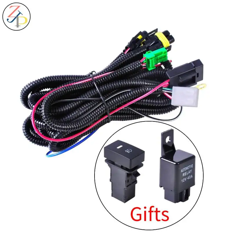 

Для toyota H11 Автомобильные противотуманные фары проводка жгут проводов светодиодные индикаторы переключатель противотуманный свет с релейн...