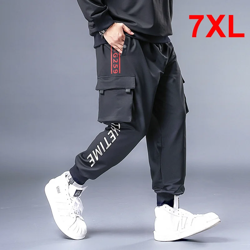

Big Size 7XL Hip Hop Streetwear Cargo Pant Men Oversize Pants Baggy Sweatpants Male Jogger Fashion Trousers Plus Szie HX528