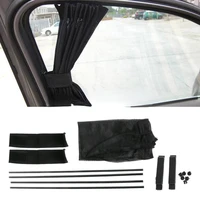universal black mesh interlock vip car window curtain sunshade visor uv block