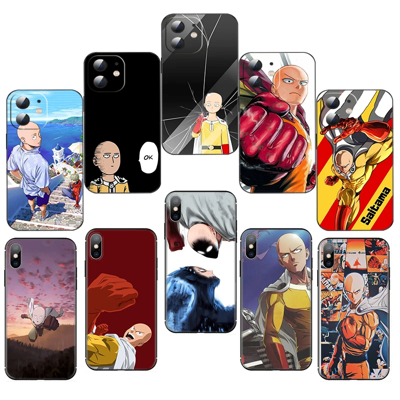 BD27 O-One Punch Saitama Soft Silicone Case for Moto G 5G G9 G30 G50 G60 G52 E7 Power E32