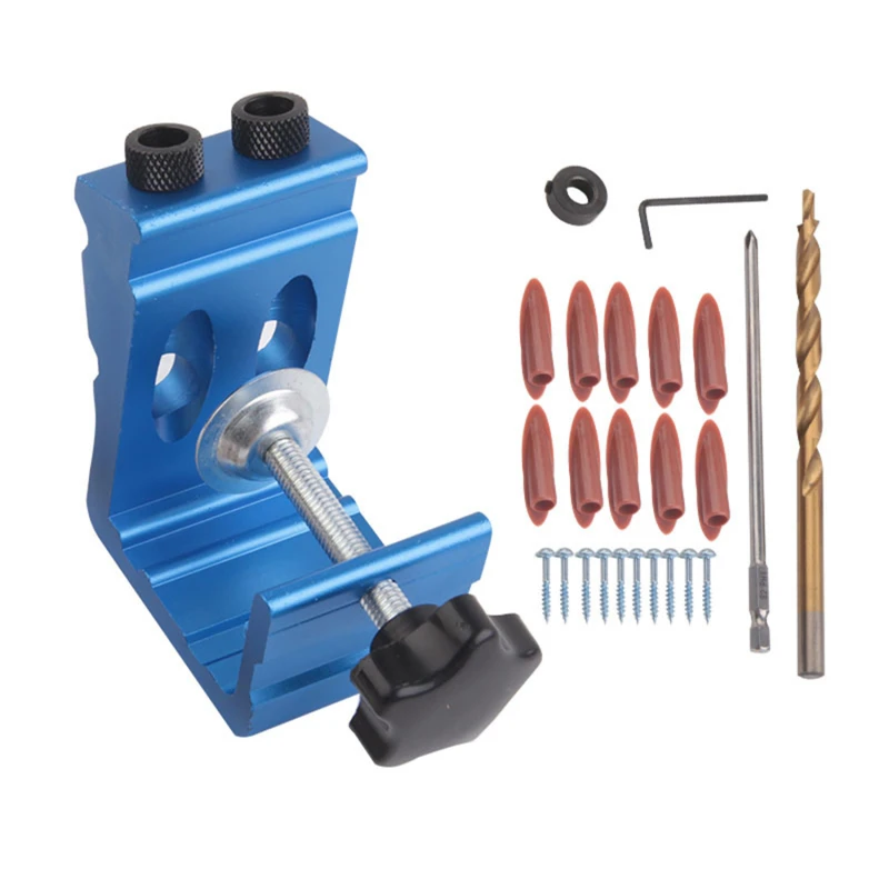 Алюминиевый косый дырокол дюбель джиг карманное отверстие направляющая для