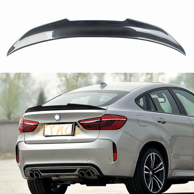 

FOR BMW X6 F16&X6M F86 PSM Style Carbon Fiber Rear Spoiler Trunk Wing 2014-2019 FRP Glossy Black Forged Carbon