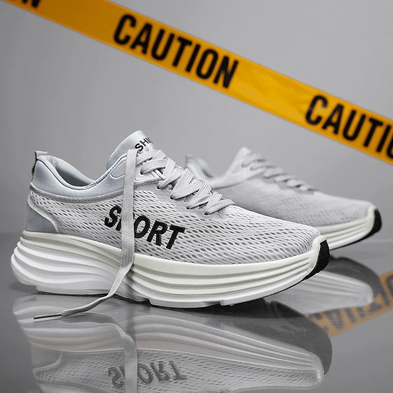 Men sneakers Lightweight Cushioning Outdoor Road Running Shoes Marathon Trail Sport Shoes Elastic Men Walking Tenis Masculino