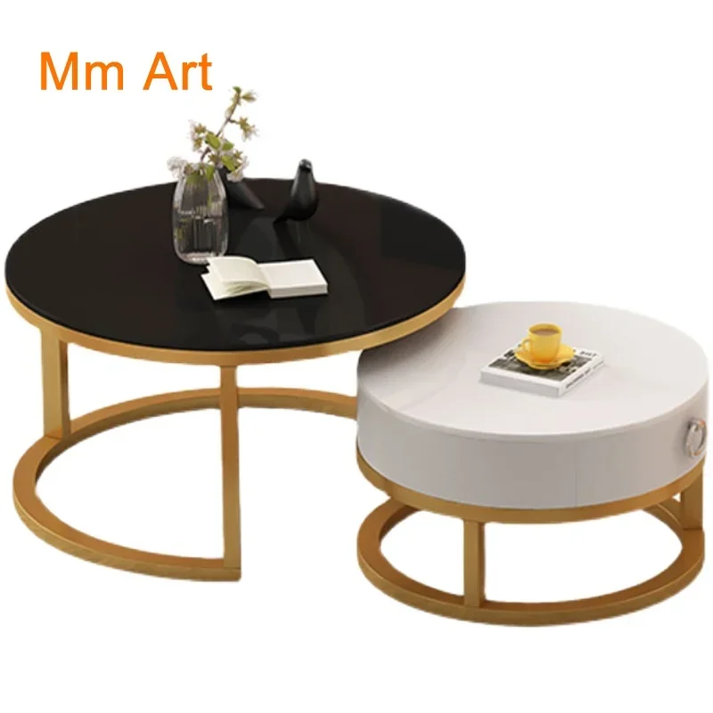 

Кофейный столик в скандинавском стиле, современный минималистичный маленький кофейный столик для дома, гостиной, креативный Круглый Чайный Столик Из Кованого Железа