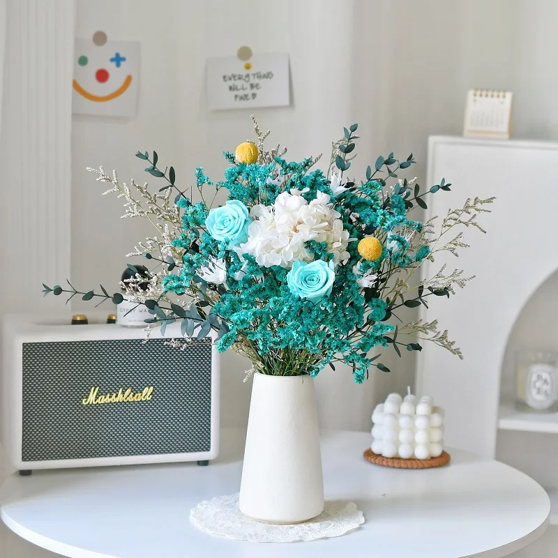 Натуральный сушеный букет цветов свадебный настоящий консервированный вечные