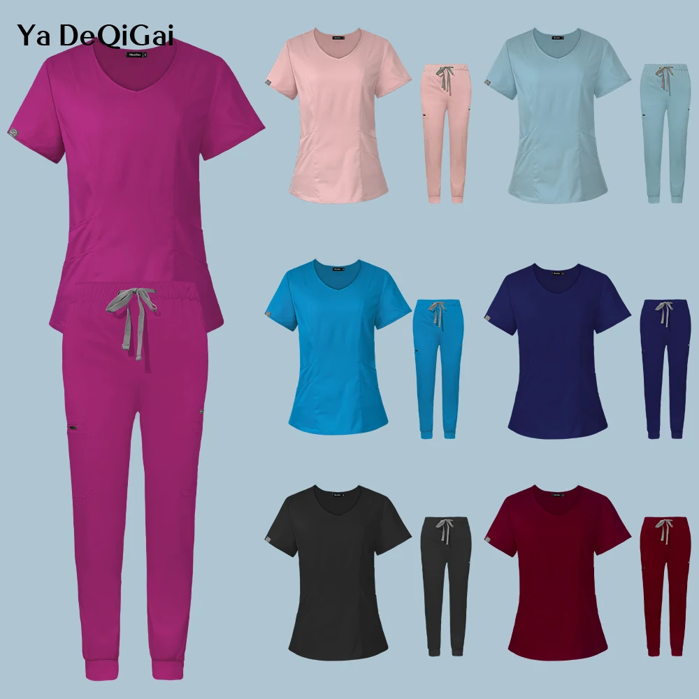 

Wholesale Fashion Scrubs Uniform Women Scrub Suits Hospital Work Set Veterinary Pet Shop Dental Clinic Nursing Service Workwear