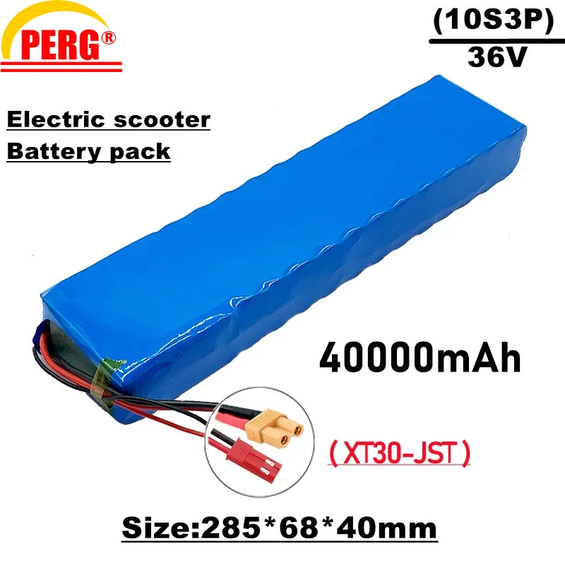 

Pack de Batteries Lithium-Ion 10S3P, 36V, 40ah, 42V,18650,pour vélo électrique,voiture,moteur de Scooter, avec BMS 20a, 350/600W